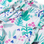 Kindershorts mit Kordelzug Ecru und Dunkles Minzgrün 128
