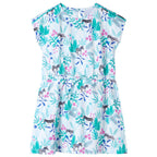 Kinderkleid Ecru und Dunkles Minzgrün 104