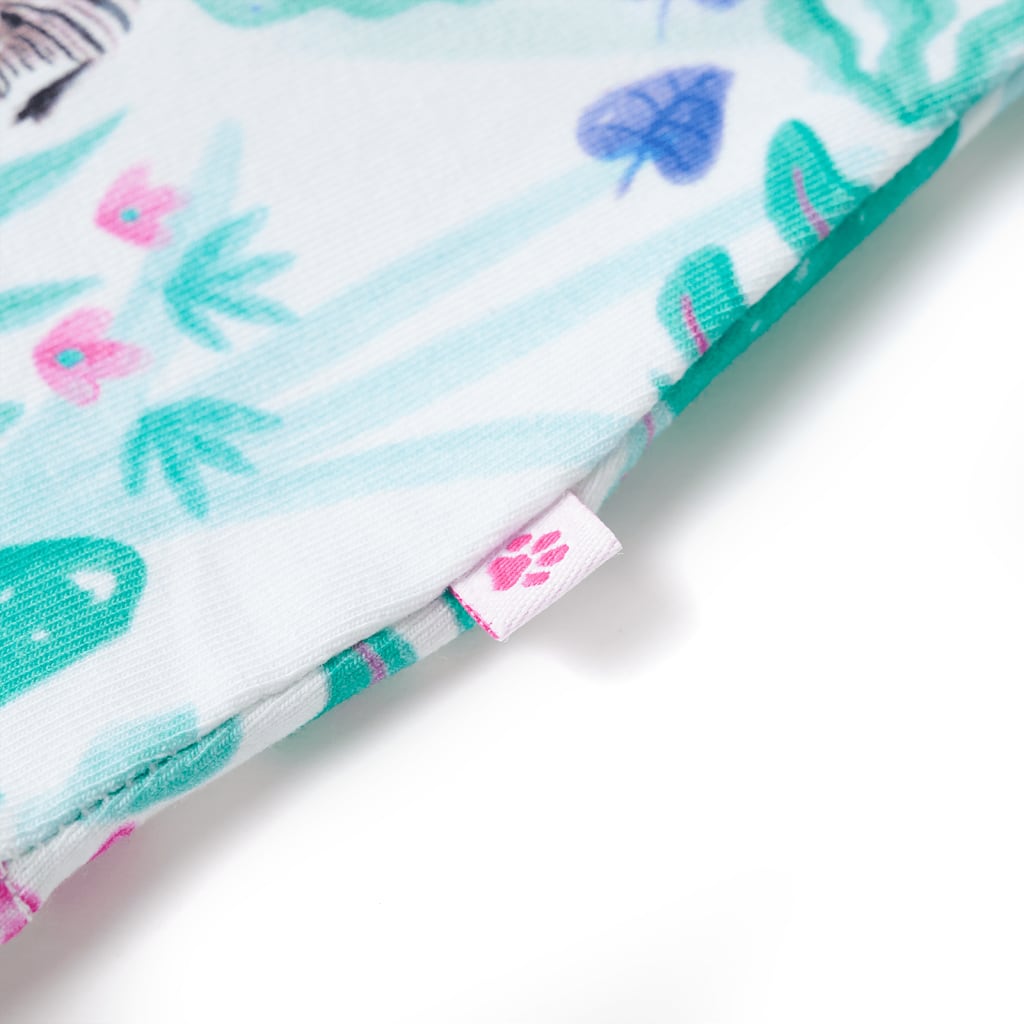 Kinderkleid Ecru und Dunkles Minzgrün 116