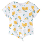 Kinder-T-Shirt mit Bindesaum Ecru 92