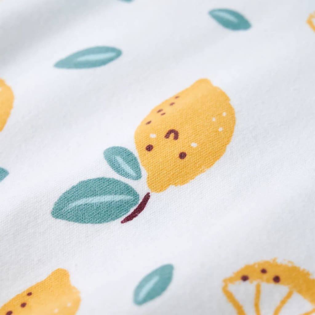 Kinder-T-Shirt mit Bindesaum Ecru 116