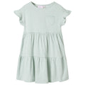 Kinderkleid mit Rüschenärmeln Minzgrün 128