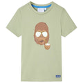 Kinder-Kurzarmshirt Hellkhaki 116