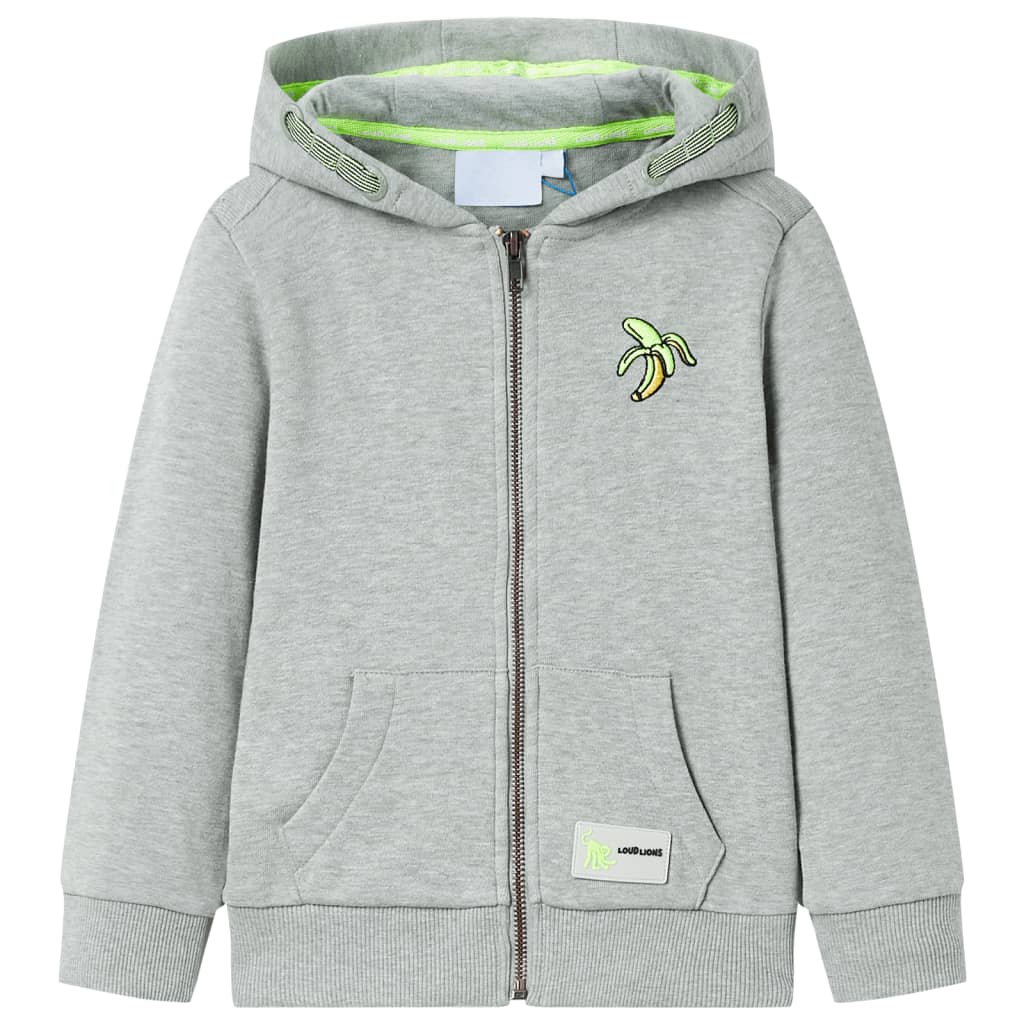 Kinder-Kapuzenpullover mit Reißverschluss Hellrosa 92