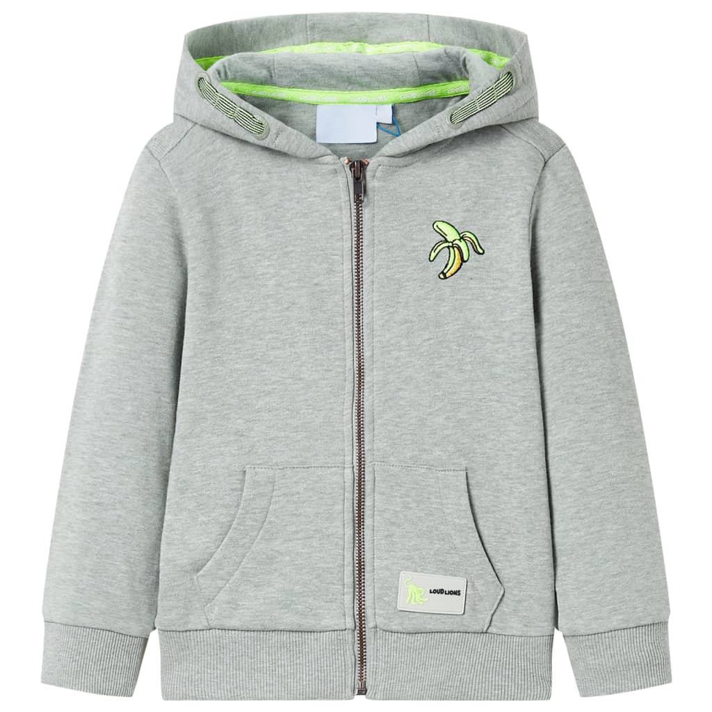 Kinder-Kapuzenpullover mit Reißverschluss Hellrosa 104