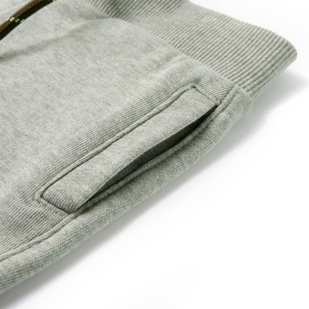 Kindershorts mit Kordelzug Hellkhaki Melange 116