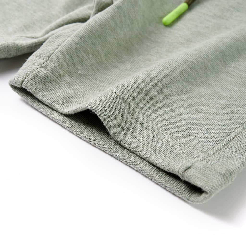 Kindershorts mit Kordelzug Hellkhaki Melange 140