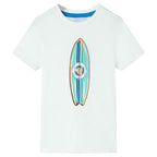 Kinder-Kurzarmshirt Ecru 140