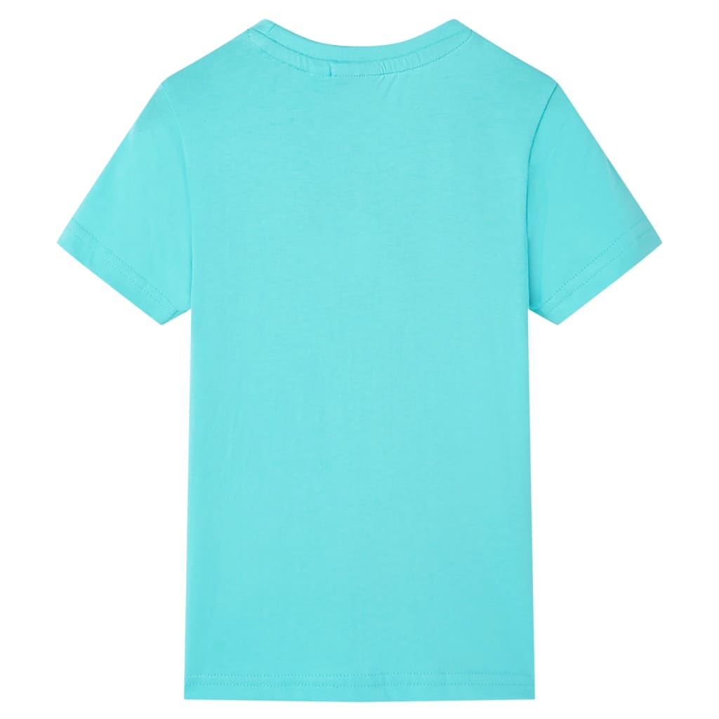 Kinder-Kurzarmshirt Aquablau 116