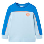 Kinder-Sweatshirt Knallblau und Hellblau 104