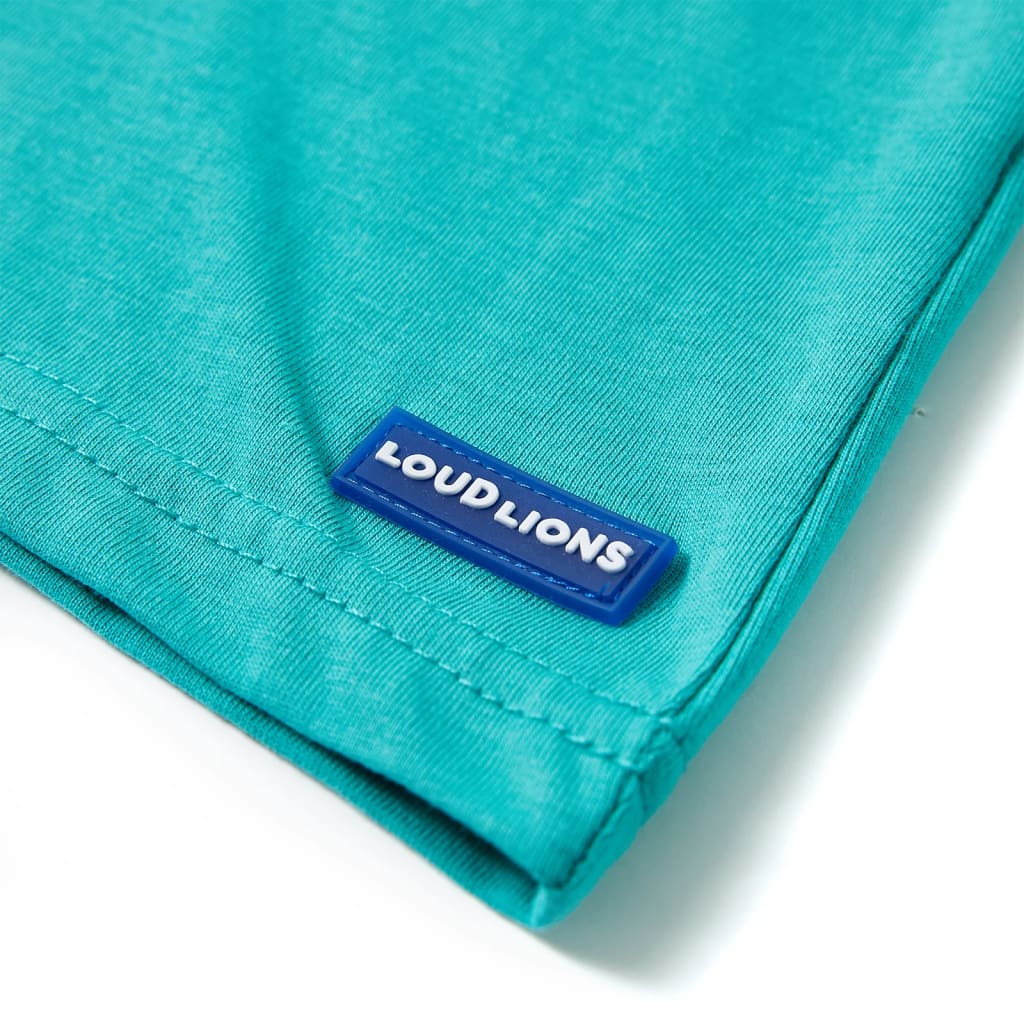 Kinder-Kurzarmshirt Dunkles Minzgrün 140