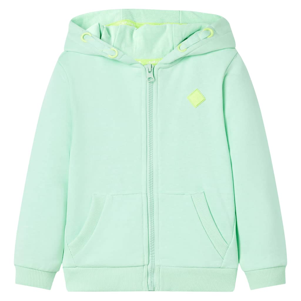 Kinder-Kapuzenpullover mit Reißverschluss Hellrosa 128
