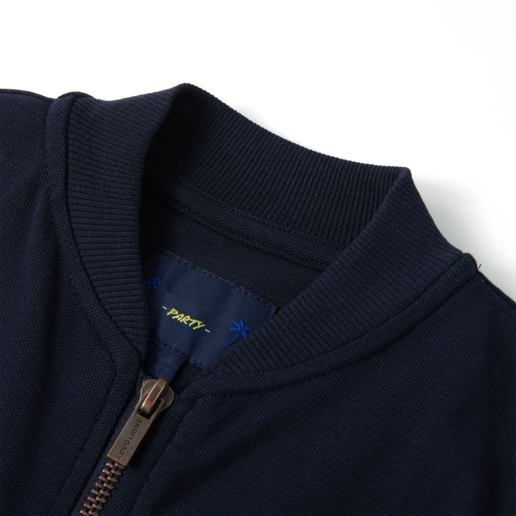 Kinder-Sweatshirt mit Reißverschluss Marineblau 116
