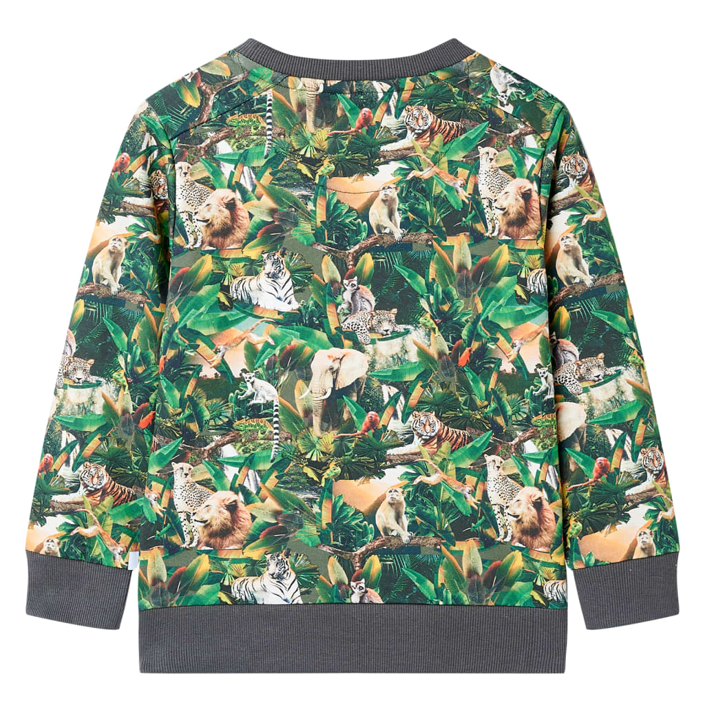 Kinder-Sweatshirt Dschungel-Motiv 116