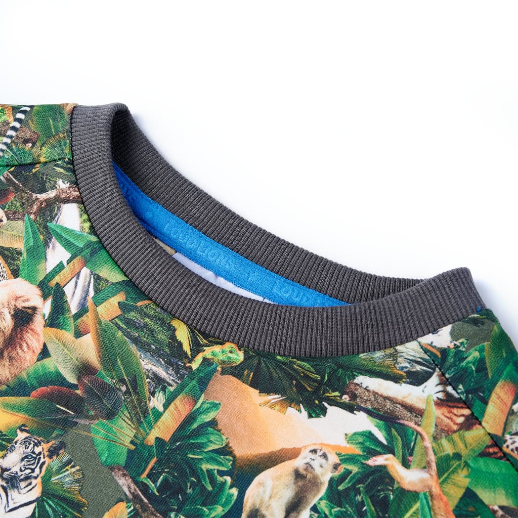 Kinder-Sweatshirt Dschungel-Motiv 116