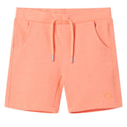 Kindershorts mit Kordelzug Neonorange 128