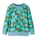 Kinder-Sweatshirt Grün Meliert 92