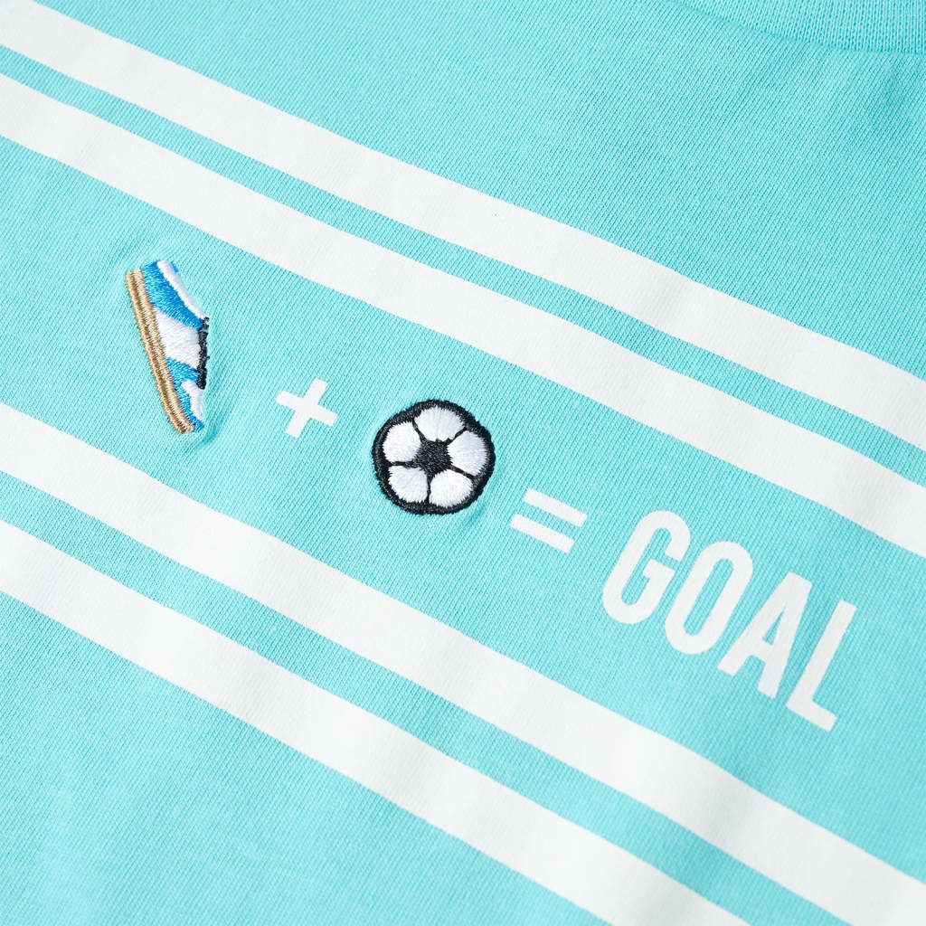 Kinder-T-Shirt Aquablau 116