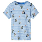 Kinder-T-Shirt Blaumischung 128