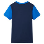 Kinder-T-Shirt Blau und Marineblau 116