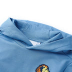 Kinder-Kapuzenpullover Blau und Zartgelb 92