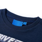 Kinder-Langarmshirt Marineblau Melange 116