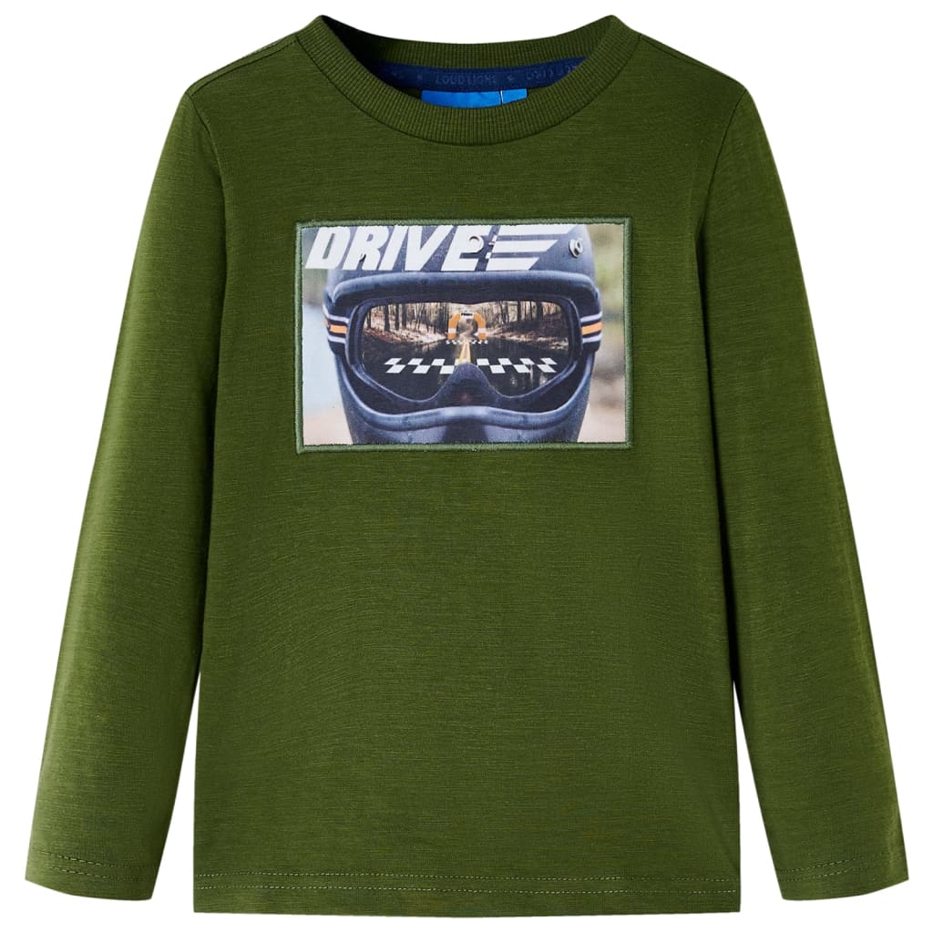 Kinder-Langarmshirt Marineblau Melange 128