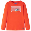 Kinder-Langarmshirt Hellorange 128