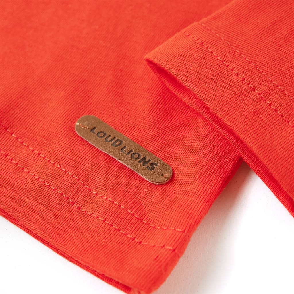 Kinder-Langarmshirt Hellorange 128