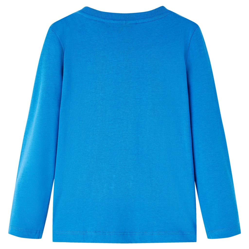 Kinder-Langarmshirt Kobaltblau 140
