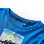 Kinder-Langarmshirt Kobaltblau 140