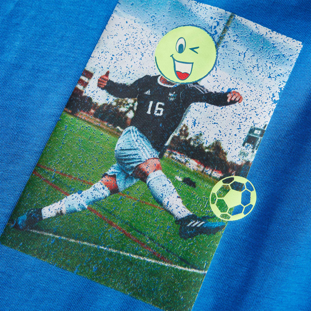 Kinder-Langarmshirt Kobaltblau 140