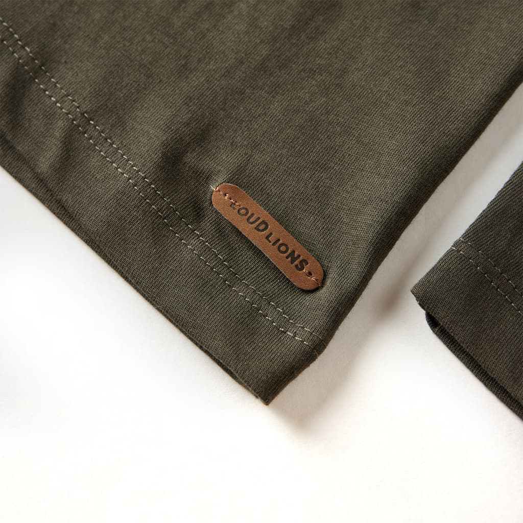 Kinder-Langarmshirt Khaki 140