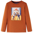 Kinder-Langarmshirt Dunkelorange 128
