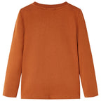 Kinder-Langarmshirt Dunkelorange 128