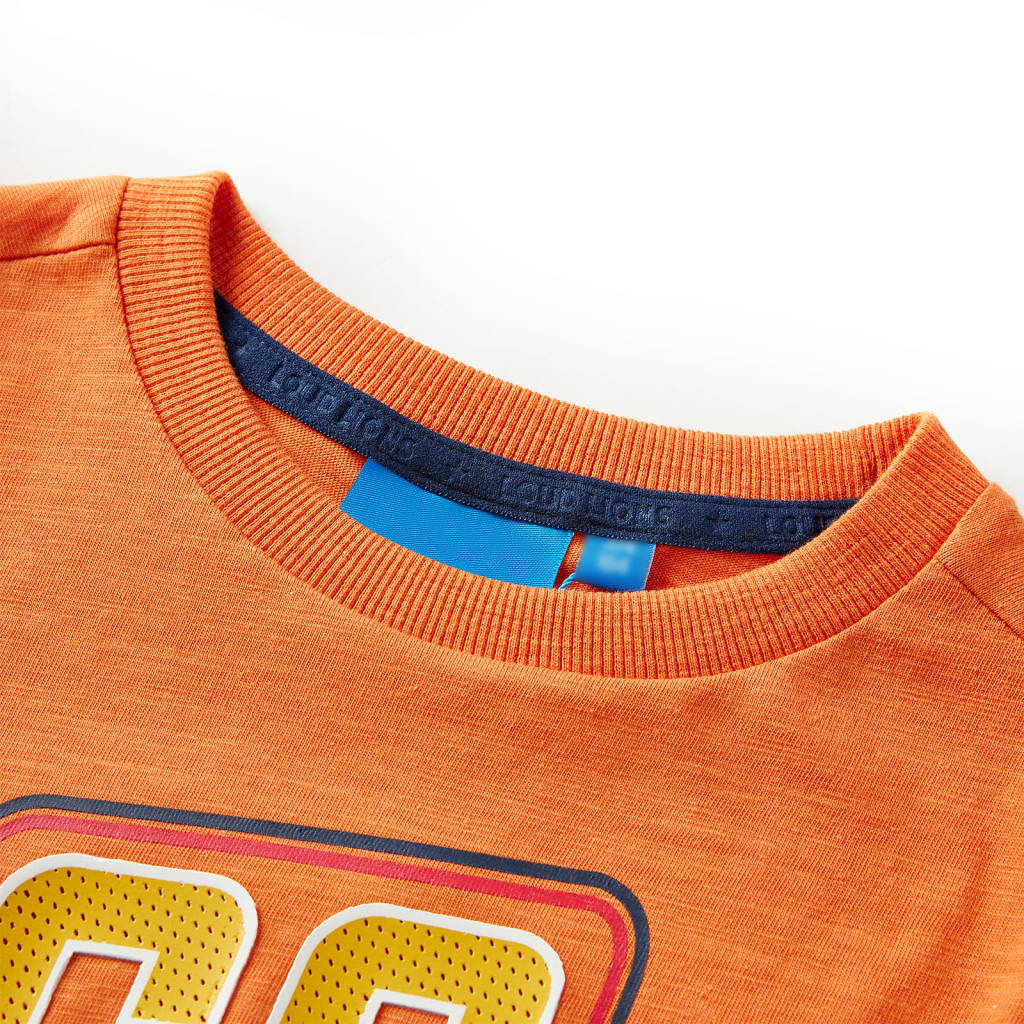 Kinder-Langarmshirt Dunkelorange 92