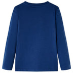 Kinder-Langarmshirt Jeansblau 104