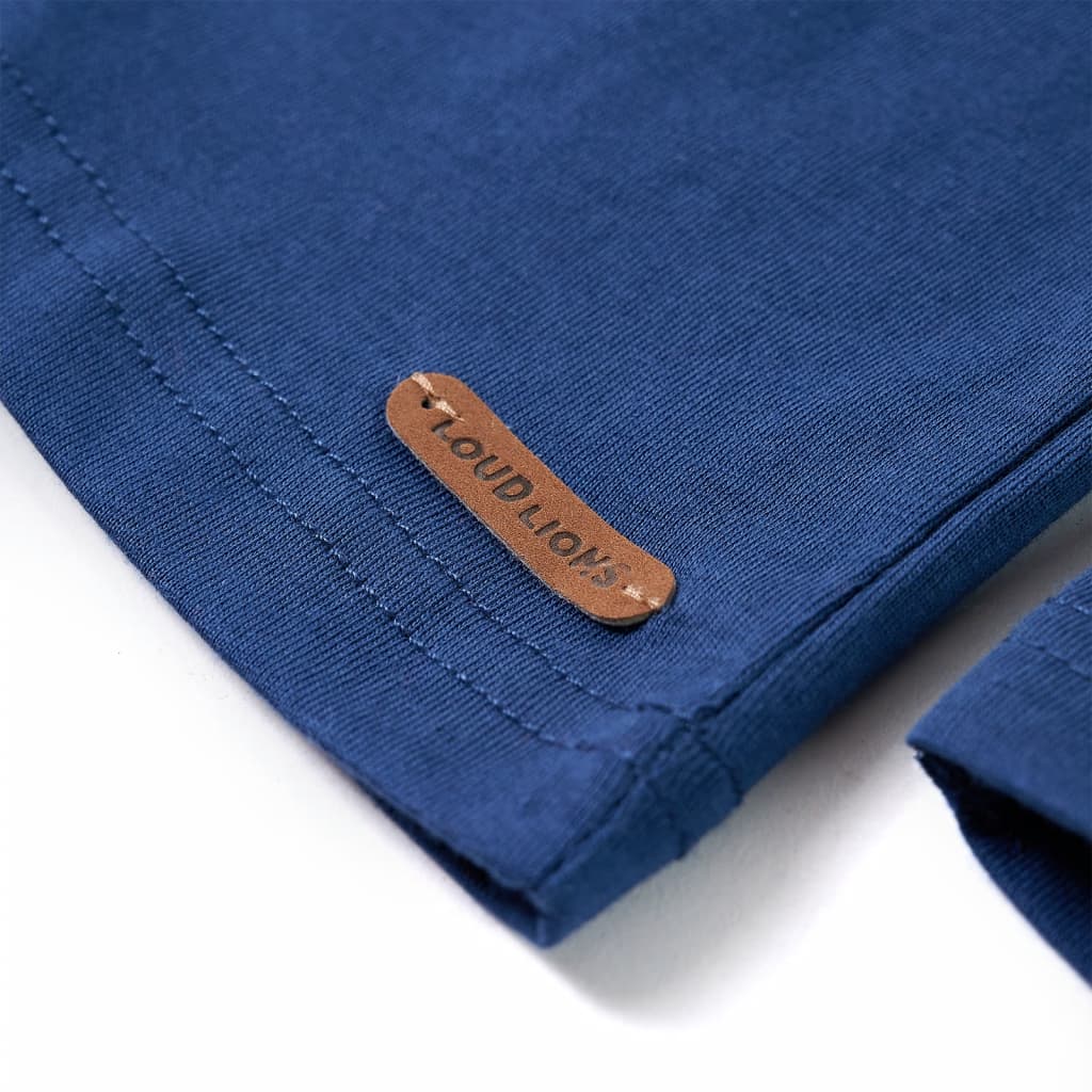 Kinder-Langarmshirt Jeansblau 104
