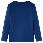 Kinder-Langarmshirt Jeansblau 128
