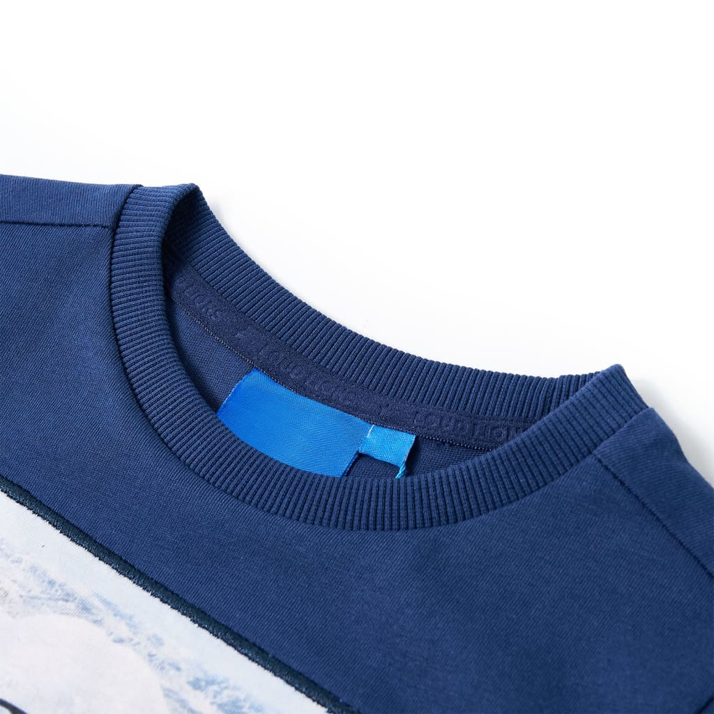 Kinder-Langarmshirt Jeansblau 128
