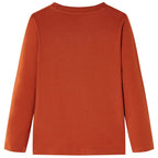 Kinder-Langarmshirt Rostbraun 116