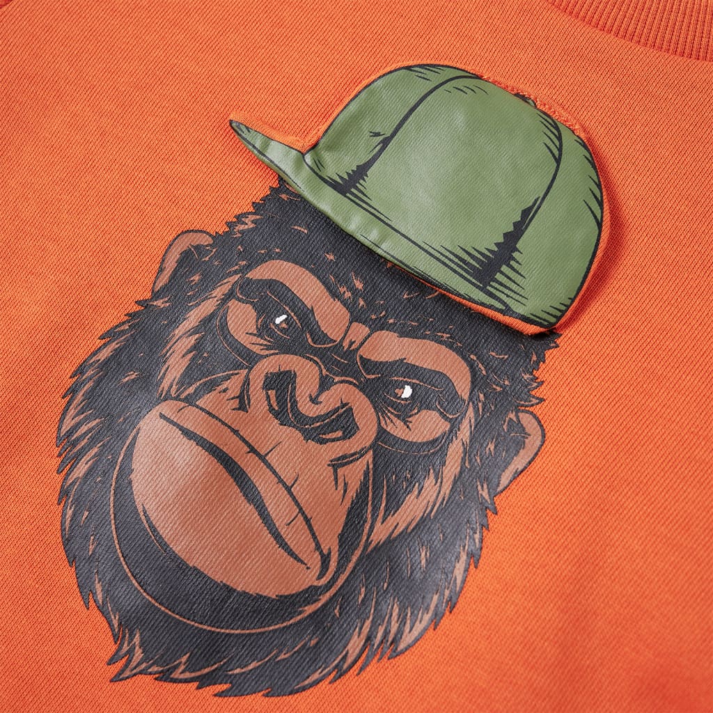 Kinder-Sweatshirt Dunkelorange 104