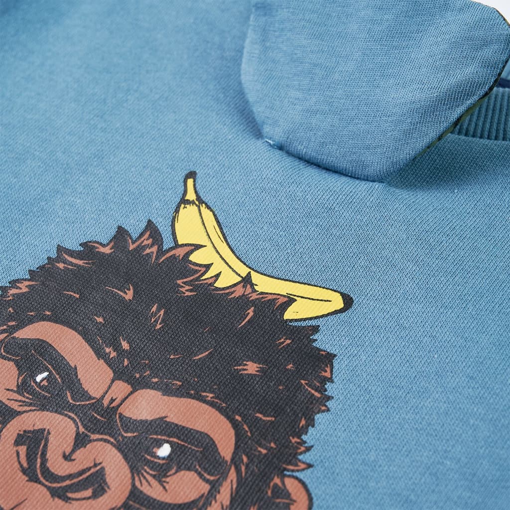 Kinder-Sweatshirt Mittelblau 92