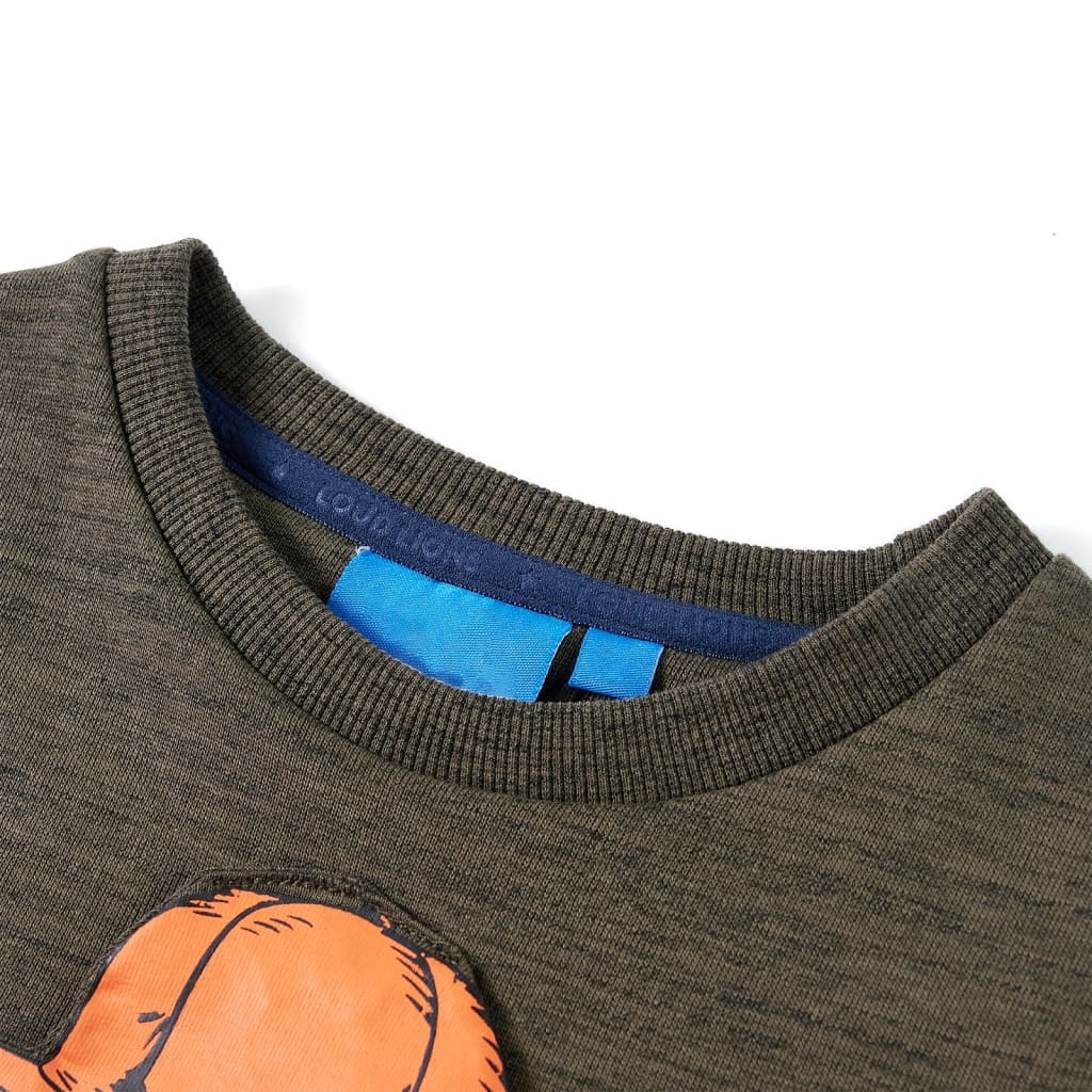 Kinder-Sweatshirt Dunkelkhaki Melange 104