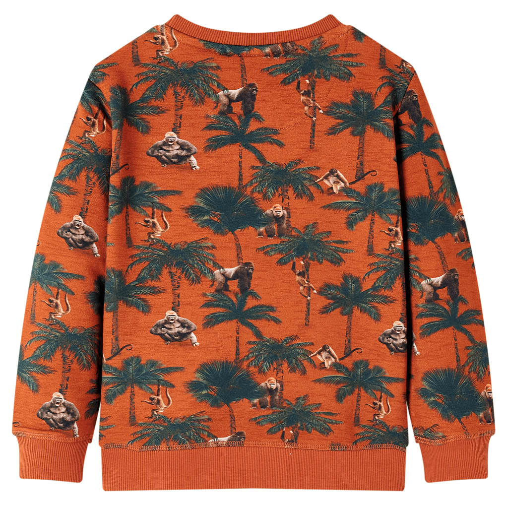 Kinder-Sweatshirt Helles Rostbraun 128