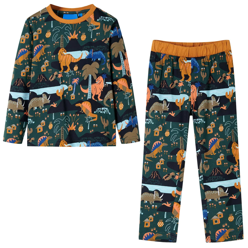 Kinderpyjama mit Langen Ärmeln Khaki 104