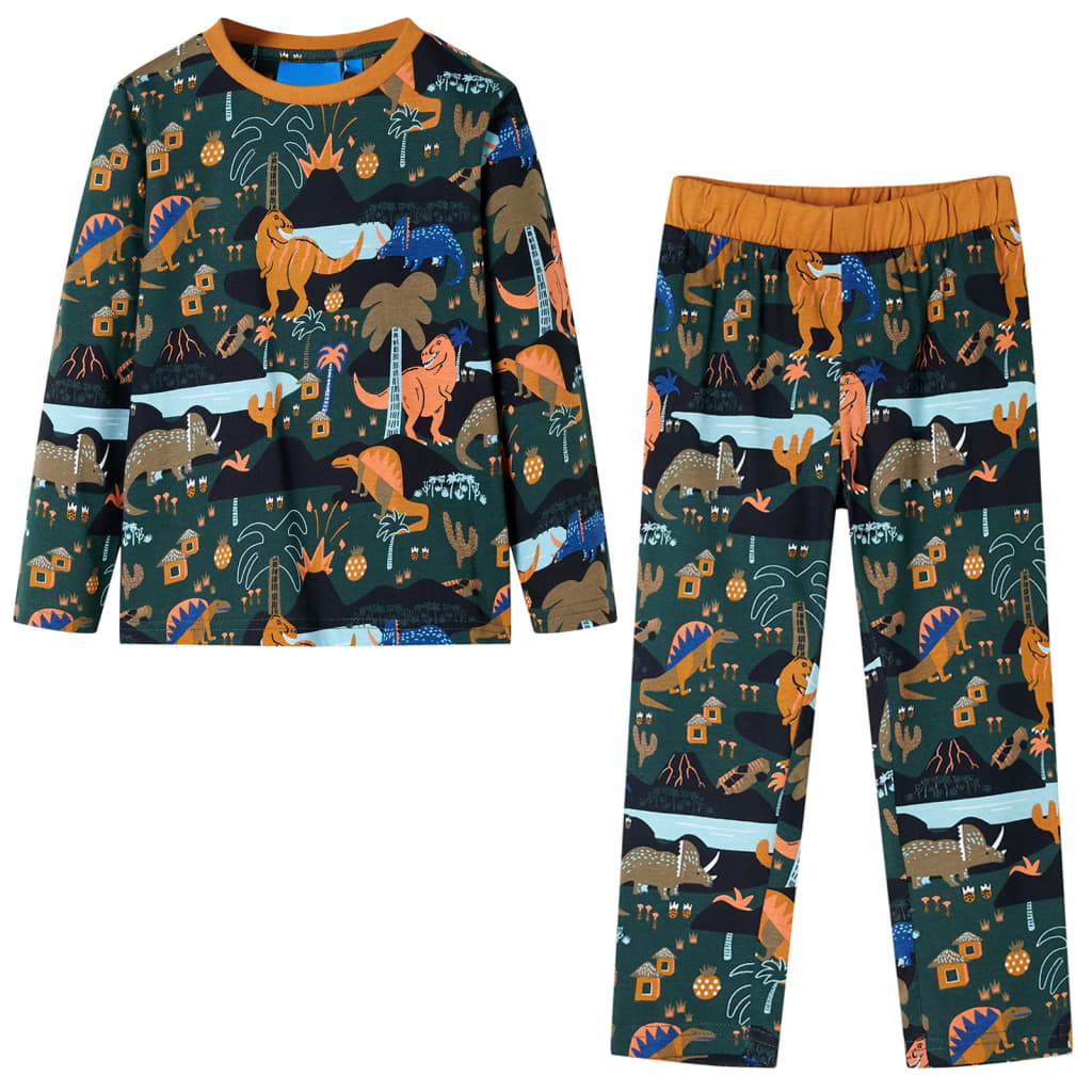 Kinderpyjama mit Langen Ärmeln Khaki 140