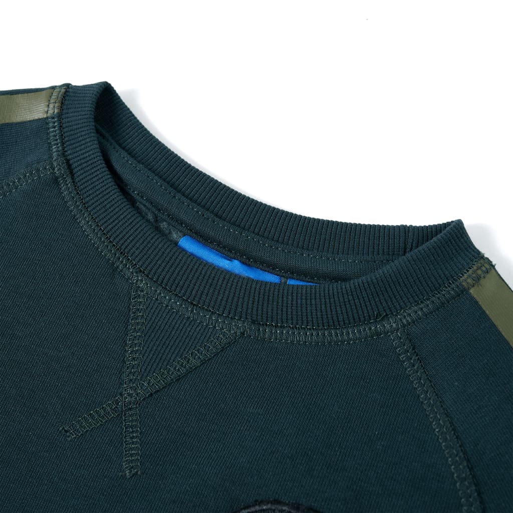 Kinder-Sweatshirt Moosgrün 128