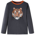Kinder-Langarmshirt Anthracite 92