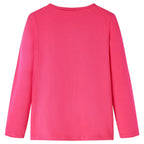 Kinder-Langarmshirt Knallrosa 140